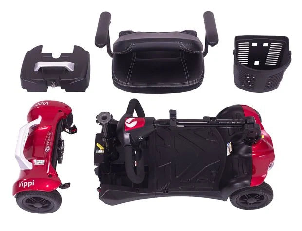 Mobilité électrique Scooter Vippi Mobility Pliant Petit Coffre 4 Roues