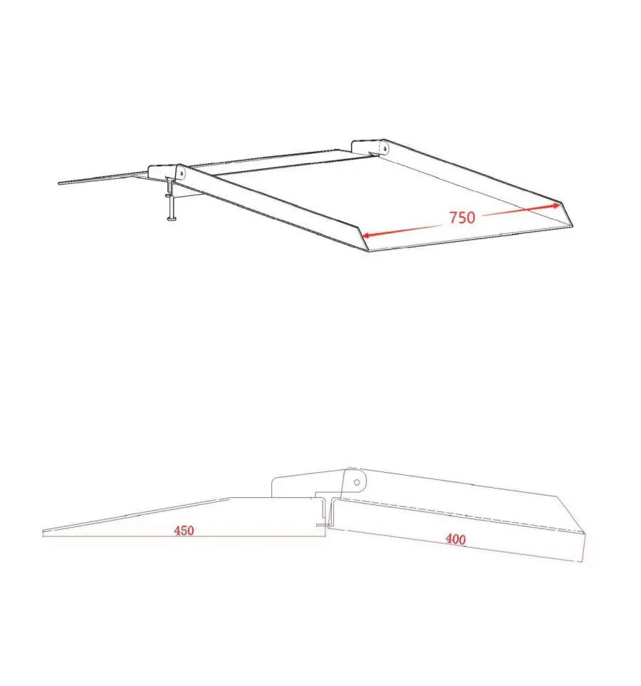 Rampe de seuil Aluminium Double Paroi Hauteur Réglable
