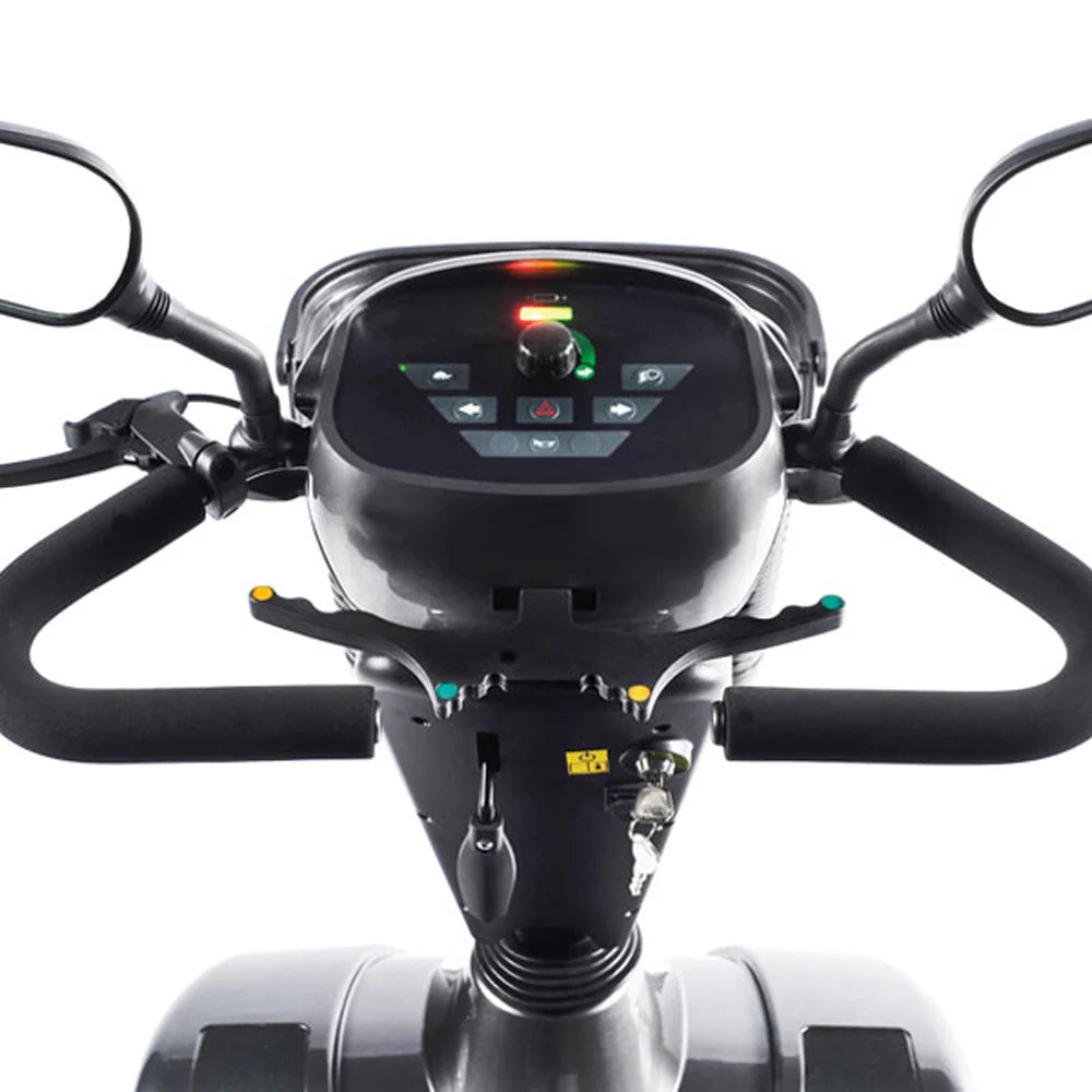 Scooter de mobilité grand format Sunrise Medical S425 12 kmh, haut de gamme, vert et argent