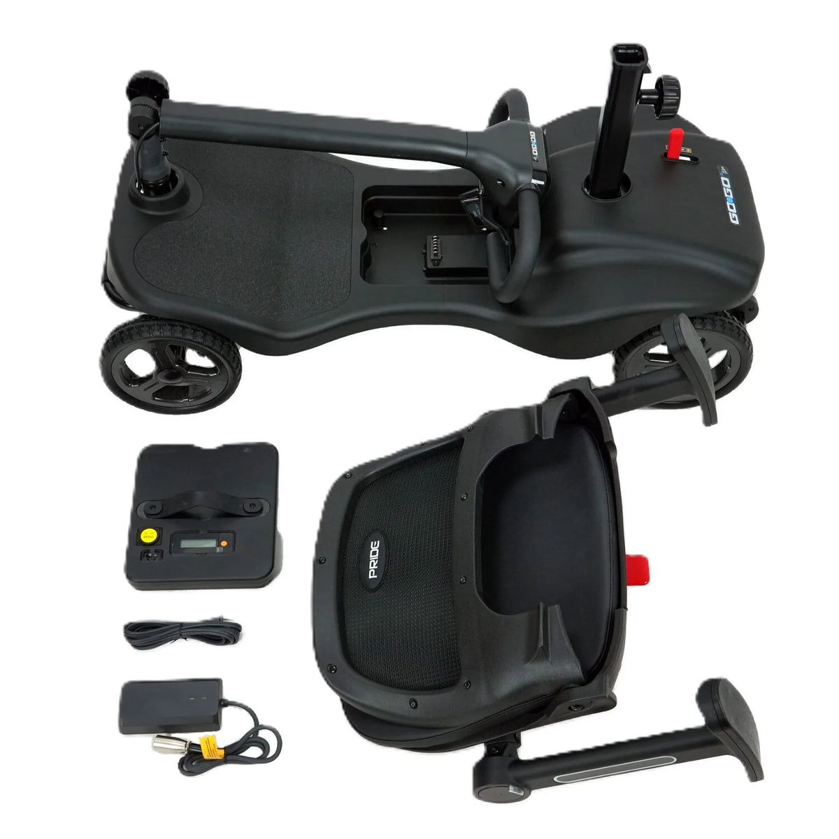 Scooter de mobilité super léger et portable Pride MG Lite 4 MPH à 4 roues, pour coffre de voiture
